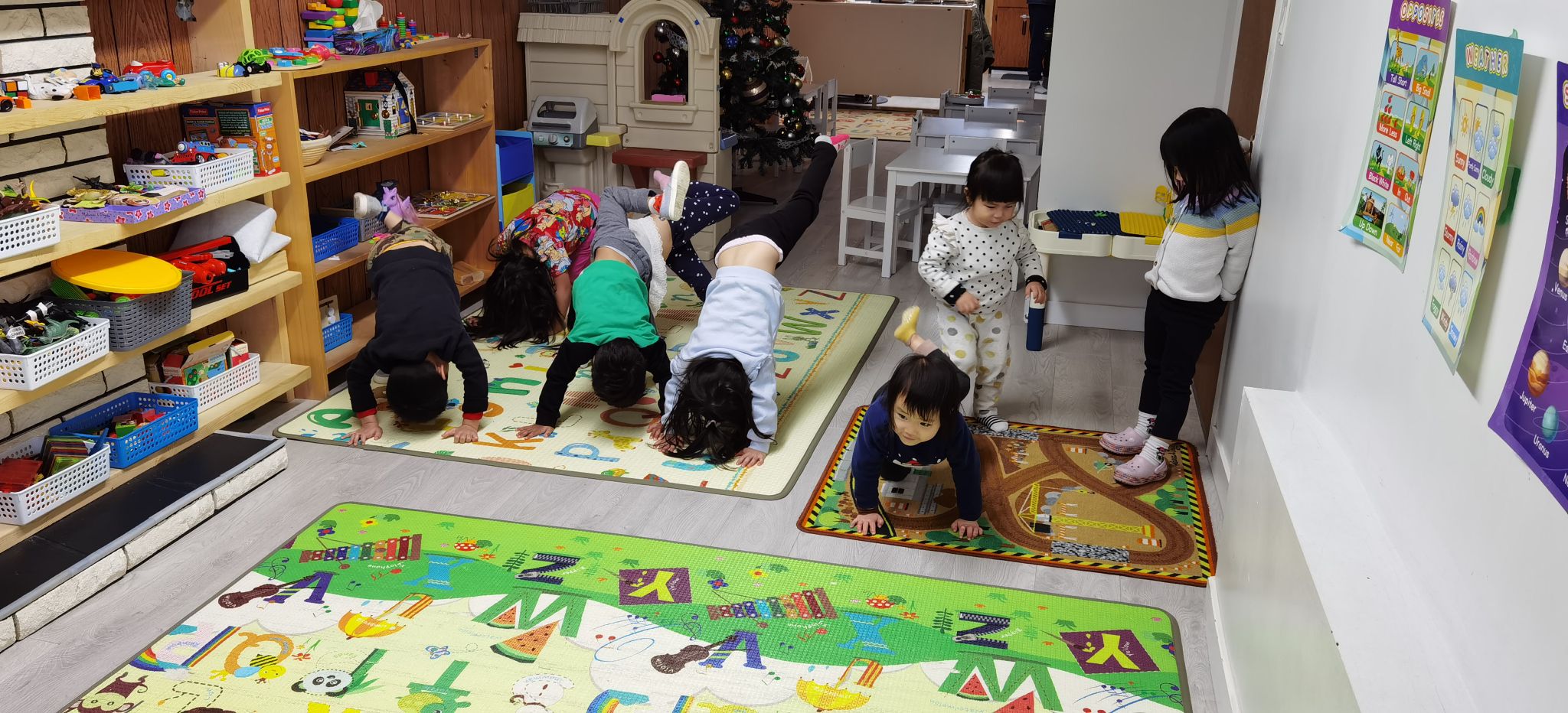 Daycare yoga class